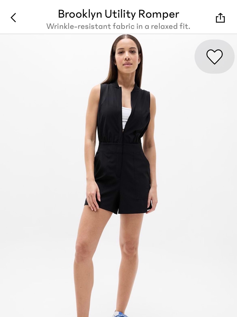Athleta Olive Green Brooklyn Utility Sleeveless Zip Romper